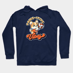 Volleyball Corgi | Paws-itive Vibes Hoodie